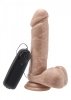 Dildo cock 7 inch w/ balls flesh vibr.